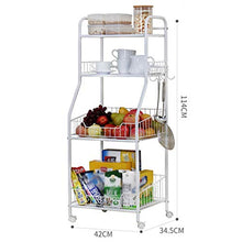 &ripiano di stoccaggio Scaffalature Unità multifunzione Casa Soggiorno Camera da letto Protezione ambientale a pavimento Mobile carrello per ripiano bianco Scaffale di finitura