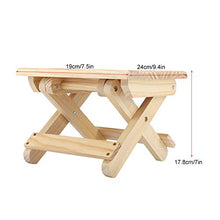 Haofy Panchina Pieghevole Piccola, Panca Pieghevole in Legno, panchina Quadrata in Stili rurali