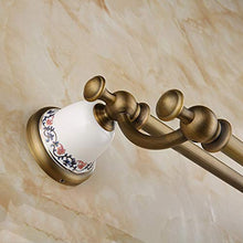 Mensole Doccia Portasciugamani Multifunzionale Portasciugamani Multifunzionale con Portasciugamani A Parete in Ceramica Anticata, Portasciugamani da Bagno in Ceramica (Doppia Barra)