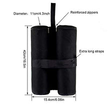 ValueHall 4 Sacchi di Pesi per Gazebo Sacco di Sabbia Supporti per Base di Gazebo e Tende Padiglione Gazebo tendone Rinforzo V7059-1 (Nero)