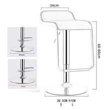 Sgabelli da Bar Set di 2 Moderne Sedia A Sollevamento Girevole in Metallo con Schienale da Cucina Contatore Ad Altezza Regolazione Sgabello Rotondo Base Black -Large