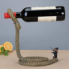 LHQ-HQ Vino Wine Rack Holder Lasso Corda Wine Bottle Holder galleggiamento di Illusione Rack Stand Regalo Magico di Arte Bottle Holder Vino Corda galleggiamento di Illusione Rack Stand