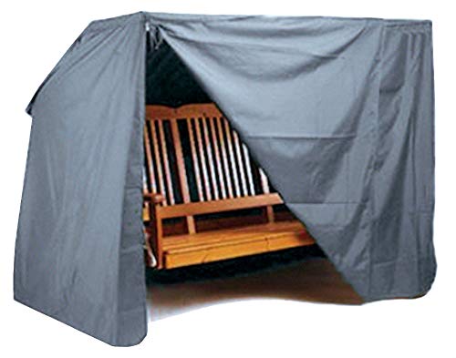 Kronenburg - Telo protettivo per dondolo da giardino, resistente all'inverno, 3-4 posti, in tessuto Oxford 420D, 150 x 210 x 150 cm, colore grigio, copertura impermeabile con 2 cerniere