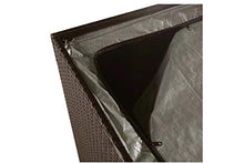 Scatola portaoggetti da giardino, in polyrattan, marrone, impermeabile e resistente all'umidità, 150 x 100 x 100 cm, marrone