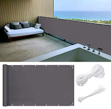 Frangivista per Il Balcone 70x600cm Resistente a Los rayos UV Tenda Frangivento da Balcone Facile Manutenzione con Fascette e funi per Ringhiera Protezione Balcone Antracite