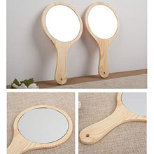 Jackallo - Specchio a mano in legno, specchi di trucco da donna, specchi di maniglia sospesi, vintage, per soggiorno