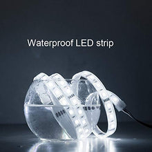L&ED Specchio da Bagno Illuminato a LED, Specchio cosmetico retroilluminato a Forma di Goccia, Specchio per Il Trucco a Parete Senza Cornice con Luce （Interruttore tattile）