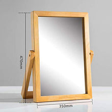 Specchio di vanità del trucco, specchio dello specchio dello specchio dello specchio dello specchio dello specchio di vanità di legno massello semplice dello specchio del desktop del desktop portatile