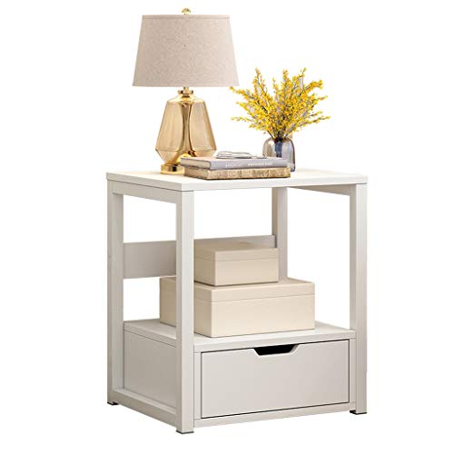 Comodini Decorazione Studio Camera Addensare Domestica Locker Semplice di Legno Solido di pompaggio Bagno Corridoio 40X34X50cm MUMUJIN (Color : White)