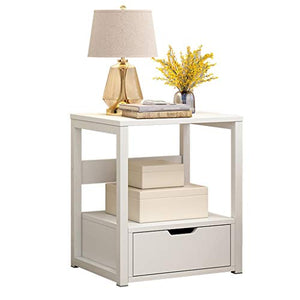 Comodini Decorazione Studio Camera Addensare Domestica Locker Semplice di Legno Solido di pompaggio Bagno Corridoio 40X34X50cm MUMUJIN (Color : White)