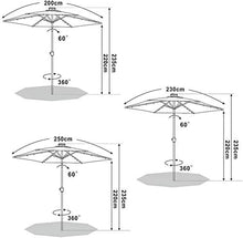 Tavolo da picnic all'aperto Ombrellone ad energia solare con 30 luci a LED, ombrelloni da esterno in alluminio per ponte, regolazione di inclinazione della piscina e braccialetti Li (sedia) Bbq Party