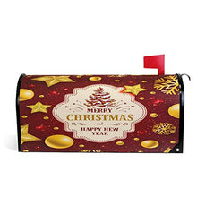 Albero di Natale oro fiocco di neve scintilla stelle inverno Natale vacanze casella postale copertura magnetica giardino giardino cantiere decorazione casa dimensioni standard 53,3 cm x 45,7 cm