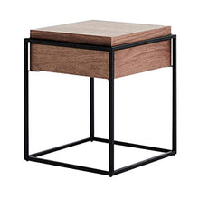 WFDLIU Ferro Battuto in Legno Massello Comodino Piccolo 1 Cassetto Mobili Comodini Camera da Letto È Anche Un Piccolo Tavolo Tavolino Tavolino in Noce
