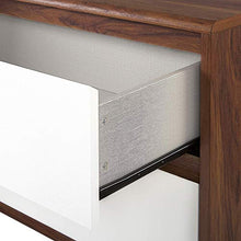Beliani Cassettiera Bianca e Legno Scuro 81 x 80 cm 3 Cassetti Stile Retro Maiden