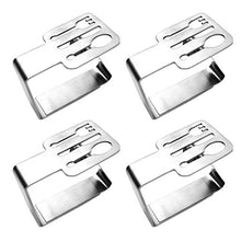 harayaa 8 Pezzi Clip Stabili Tovaglia Argento Supporto Resistenza All'aperto Picnic Barbecue - D