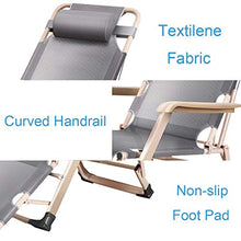 SHUAIIJUAN Sedia per il tempo libero domestico Patio Lounge Poltrone Sdraio Sdraio Zero Gravity di relax all'aperto Patio pieghevoli sedie a sdraio con poggiatesta regolabile rimovibile - Grey