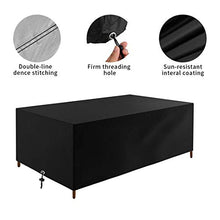 Copritavolo da giardino, impermeabile, per mobili da giardino, 213 x 132 x 74 cm, copertura antivento per tavolo da giardino, in tessuto Oxford resistente 210D, 200 x 160 x 70 cm