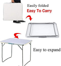 Tavolo da picnic all'aperto Tavolo da campeggio Tavolo pieghevole Portable da 60 cm Tavolo in alluminio tavolo da pranzo interno ed esterno con manico portatile per partito / picnic / campeggio / barb