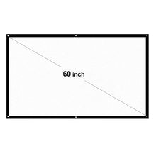 OverTop - Schermo di proiezione Diagonale da 152,4 cm, Pieghevole, Home Theater per proiezione a Parete, per Interni ed Esterni