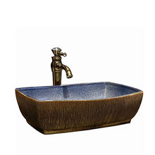 Lavabo Rettangolare da Bagno Retro Creative Jingdezhen Ceramic Hotel Lavabo Antiscivolo Lavandini Bagno