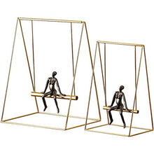 YXYOL Creative Personalized Swing Ornaments Scultures, Soggiorno Cabinet TV Armadio per Vino Caratteri di Vino Metallo Iron Gioielli Ornamenti Casa Camera da Letto,S