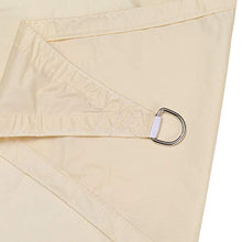 GUOCU Tenda da Sole Impermeabile Triangolare Vela Ombreggiante Protezione Raggi UV Resistente all'Acqua per Esterno, Giardino Terrazza,Bianco Beige,3x3x3m