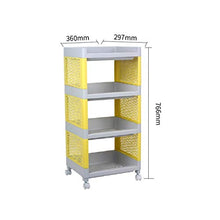 LYM &ripiano di stoccaggio Scaffalature Creative Cucina Multifunzionale casa Cucina Bagno Balcone con Ruote 4-Layer Storage Rack Scaffale di Finitura