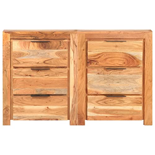 vidaXL Legno di Mango Massello Cassettiera Madia Comò Cassettone Scaffale Mensole Armadietto Mobile Arredamento Armadio Arredo Mobilio