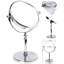 HIMRY Doppia Faccia Specchi da Trucco, Ingranditori 10X con Piedistallo, 14,7 cm 6 Pollici Specchio da Tavolo, Specchio Bagno per Trucco e Rasatura, Cromato, KXD3106-10x