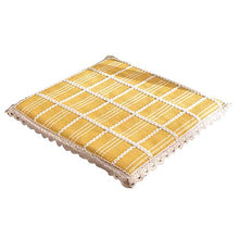 XHNXHN Cuscini per sedie Quadrati Traspiranti, Cuscini per sedili in Pizzo Sgabello da Esterno per Interni Cuscini per sedie da Pranzo Antiscivolo Imbottiti universali Giallo 45x45cm (18x18In)