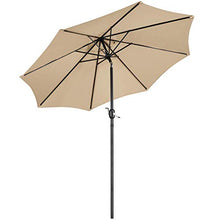 Yaheetech Ombrellone da Giardino Inclinabile con Manovella in Alluminio e Poliestere Impermeabile Anti UV da Esterno Spiaggia Terrazze Bar Balcone ø 261 x 240 cm Ecrù