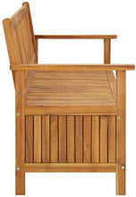 ZRB Baule da Giardino, Bench da Giardino Panche in Legno Solido Patio in Legno di Acacia con braccioli Panchina del Parco per all'aperto,Multibox