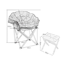 Poggiapiedi e ottomani piccoli Moon Chair, Lazy Couch Creative Singolo Pieghevole 3 Posizioni Poltrona Imbottita Imbottita A 3 Posizioni Con Poggiapiedi E Cuscino Per Salotto Interno Balcone Gioco Sed