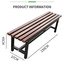 GaoF Panchina da Giardino con terrazza Panchine da Esterno per Il Tempo Libero, panchine da Cortile in ghisa Resistente alle intemperie e Legno massello, panchina da Giardino Decorativa 2-4