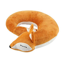 Rockyin Fox Forma Collo di Corsa del Cuscino Soft Air Ferro di Cavallo Salute Cuscino (Brown Fox)