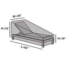 Jourad Copertura Del Lettino da Sole Copertura Impermeabile Del Lettino 210D Oxford Panno Mobili da Giardino da Esterno con Una Custodia 82 X 30 X 31 Pollici