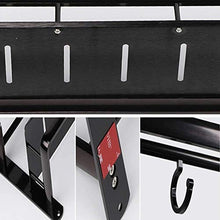 AINIYF Bagno Bagno Doccia Mensola Organizzatore Parete di Alluminio dello Spazio Rettangolare portasciugamani igienici Punch liberano Il recinto di Hook Up 1 / 2tier anneriscono, Nero