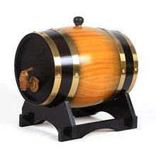 HWhome Botti da Vino Orizzontali in Rovere Botte di Vino, 5L Built-in Lamina di Alluminio Fodera di Whisky Barrel Wine Cooler Secchio Ristorante Bar Decorazione Festa di Nozze Botte di Vino
