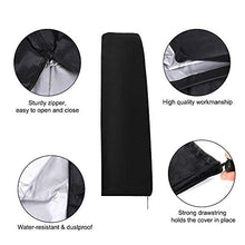 Copertura per Ombrellone, Fodera Protettiva per Ombrellone Oxford 210D Copriombrellone Copertura per Ombrellone con Zip, Impermeabile Traspirante Resistente allo Strappo (190 x 30 x 50 cm) - Nero