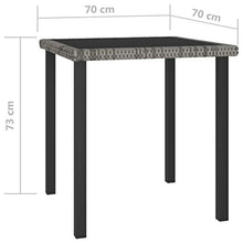 Tidyard Mobili da Giardino Set, Set di Tavolo e Sedie da Giardino,2 Poltrone + 1 Tavolino in Vetro,Set Tavolo da Pranzo Esterno mobili Set da bistrot Ideale per Terrazzo, Patio e Balcone
