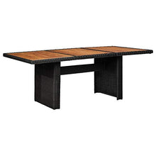Qnotici Tavolo da Pranzo da Giardino Tavolo da Campeggio Tavolo da Buffet Tavolo da Festa tavolino da Giardino 200x100x74 cm polyrattan Nero