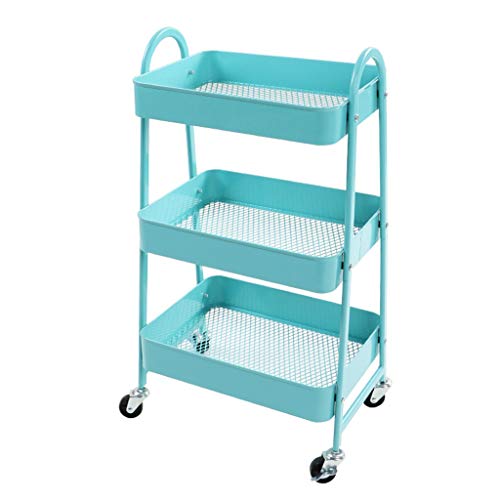LYM &ripiano di stoccaggio Scaffalature Home Soggiorno Cucina Ripostiglio Camera da Letto Carrello Beauty Salon Carrello a Ruote Mobile Scaffale di Finitura (Color : A)