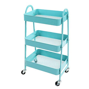 LYM &ripiano di stoccaggio Scaffalature Home Soggiorno Cucina Ripostiglio Camera da Letto Carrello Beauty Salon Carrello a Ruote Mobile Scaffale di Finitura (Color : A)
