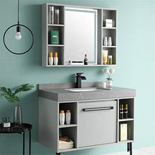 ZoSiP Set di Mobiletti Specchio e Lavabo Semplice del Cabinet del gabinetto dello Specchio del gabinetto del Bagno del Bordo della Roccia Semplice (Color : Gray, Size : 50x100x85cm)