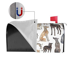 Greyhounds Wippets and Lurcher Dogs - Copertura magnetica per cassetta postale per giardino, cortile, dimensioni standard, 53 x 45 cm