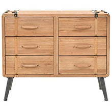 FAMIROSA Cassettiera in Legno Massello di Abete 91x35x73 cm
