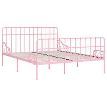 SKM Giroletto con Doghe Rosa in Metallo 200x200 cm