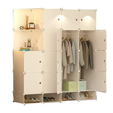 ZWYSL Appendiabiti Portatile Cabina Armadio Componibile Scatola Portaoggetti in Plastica Facile da Assemblare Cabinet in Plastica di Alta qualità (Size : 14 Doors B)