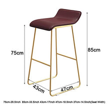 GYPPG Sgabelli Bar Cucina Sedia Pranzo, Sgabello Bar Alto, Sedia Bar Alta, Sgabello con Schienale Basso, Sedia Pranzo, Sgabelli Bar per Interni/Esterni (Dimensioni: Altezza Seduta 75 cm