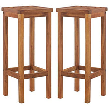 vidaXL 2X Legno Massello di Acacia Sgabelli da Bar Sedie da Giardino Bistrò